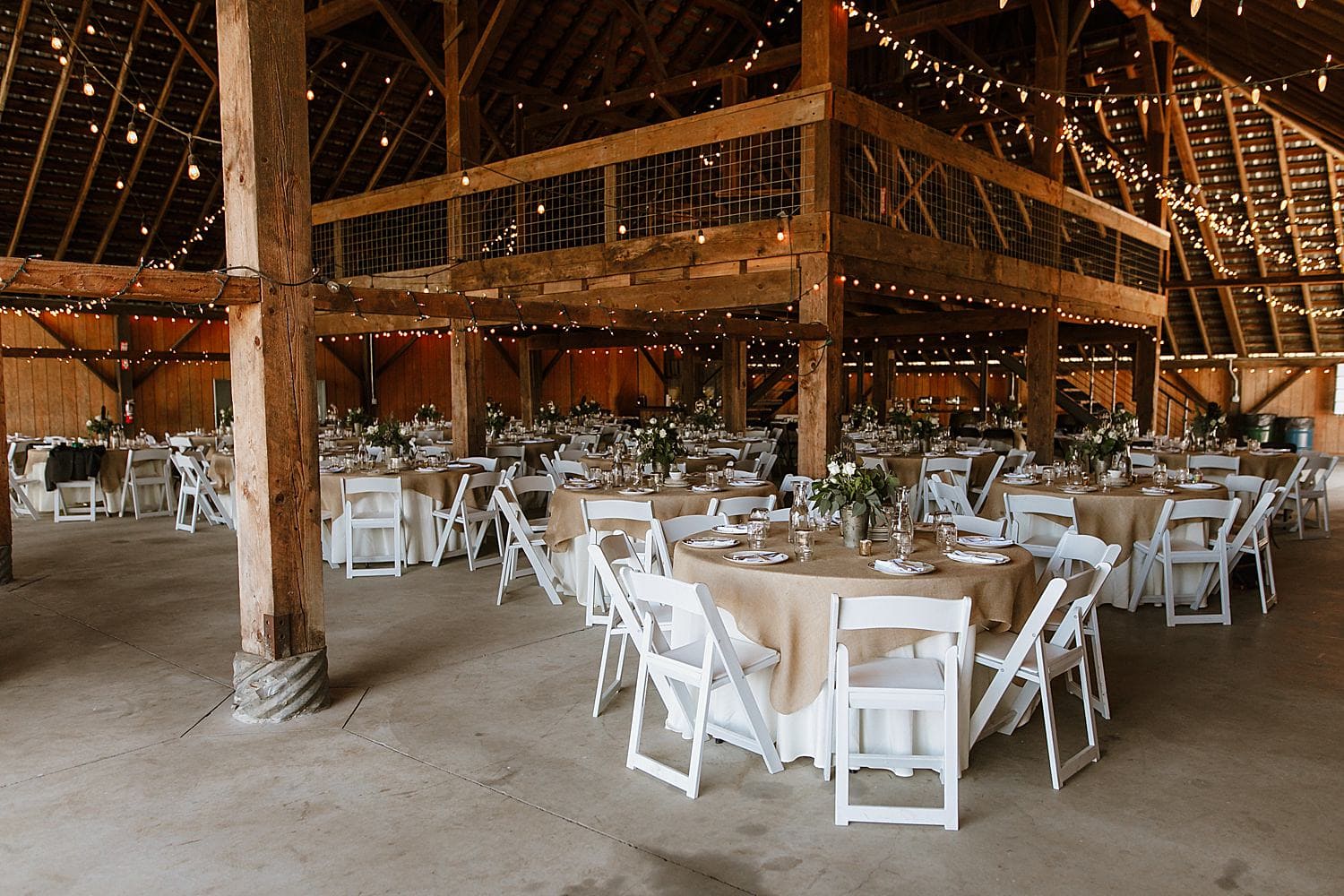 A wedding reception at The Butler Barn.