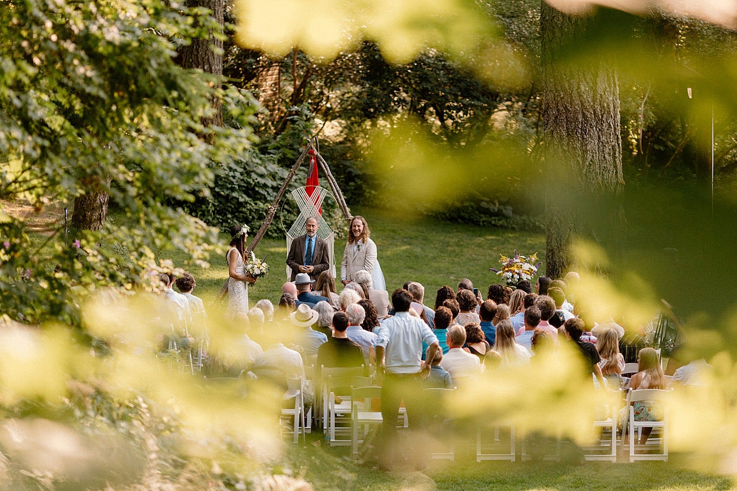 A wedding reception at Bridal Veil Lakes.